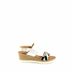 Lunar White Zelda White Snakeskin Wedges -Lunar Shop unnamed file 104