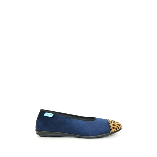 Lunar Blue Ladies Ballerina Slippers 3 Lunar Blue Ladies Ballerina Slippers