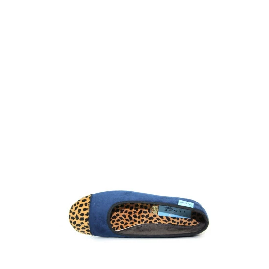 Lunar Blue Ladies Ballerina Slippers 5 Lunar Blue Ladies Ballerina Slippers - Image 3