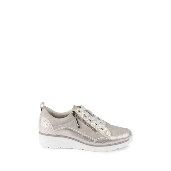 Lunar Kiley Silver Wedge Trainers 3 Lunar Kiley Silver Wedge Trainers