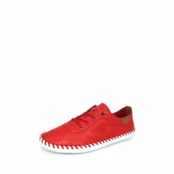 Lunar Red Leather Plimsolls -Lunar Shop unnamed file 1428