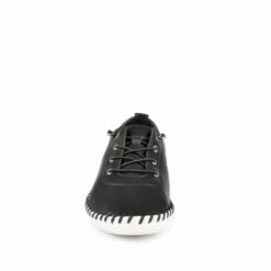 Lunar Black Leather Plimsolls -Lunar Shop unnamed file 1460