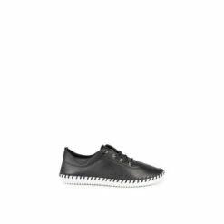 Lunar Black Leather Plimsolls -Lunar Shop unnamed file 1461