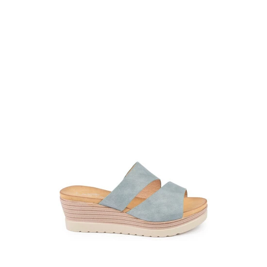 Lunar Mandy Light Blue Mule Wedges 3 Lunar Mandy Light Blue Mule Wedges