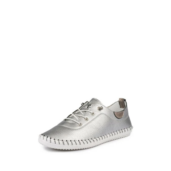 Lunar Silver St Ives Plimsoll Trainers 6 Lunar Silver St Ives Plimsoll Trainers - Image 4