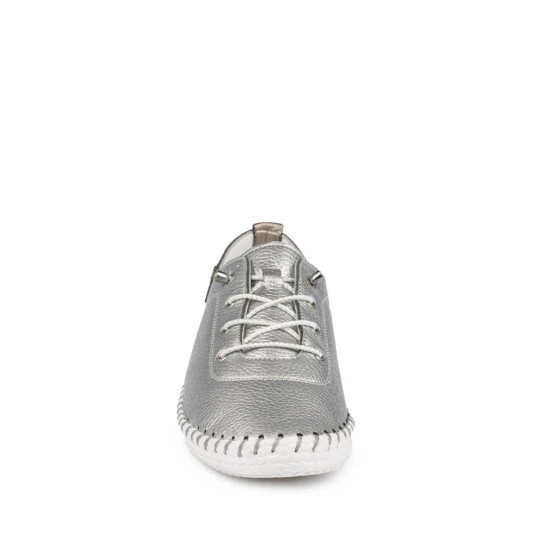 Lunar Silver St Ives Plimsoll Trainers 7 Lunar Silver St Ives Plimsoll Trainers - Image 5