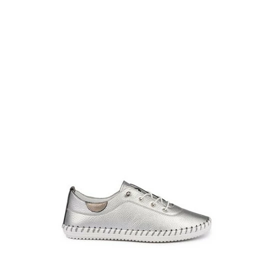 Lunar Silver St Ives Plimsoll Trainers 8 Lunar Silver St Ives Plimsoll Trainers - Image 6