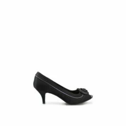 Lunar Black Ripley Satin Peep Toe Shoes -Lunar Shop unnamed file 1796