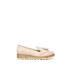 Lunar Pink Tassel Wedge Loafers