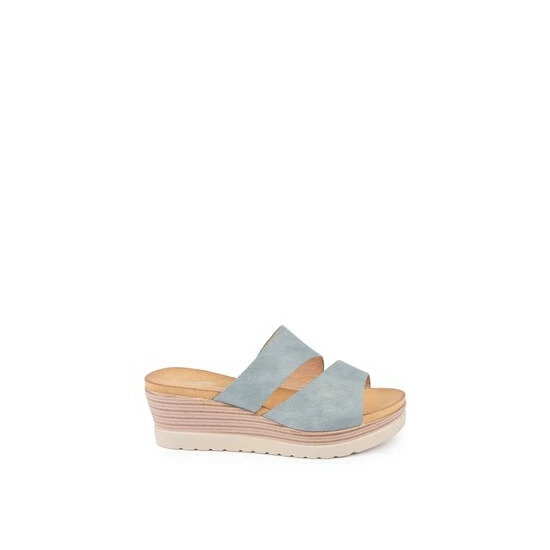 Lunar Mandy Light Blue Mule Wedges 7 Lunar Mandy Light Blue Mule Wedges - Image 5