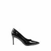Lunar Moscow Black Heeled Court Black Shoes