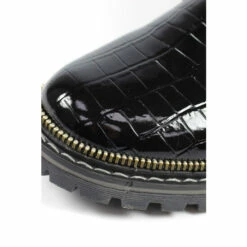 Lunar Regan Black Croc Ankle Boots -Lunar Shop unnamed file 2040