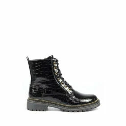 Lunar Regan Black Croc Ankle Boots -Lunar Shop unnamed file 2041