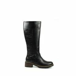 Lunar Reuben Black Knee Boots