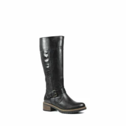 Alternative view of Lunar Reuben Black Knee Boots
