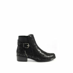 Lunar Strut Black Ankle Boots
