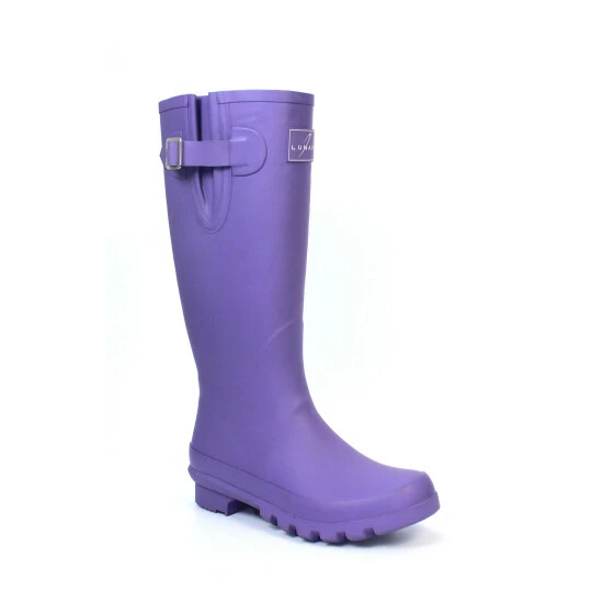 Lunar Purple Rubber Fashion Wellington Boots 4 Lunar Purple Rubber Fashion Wellington Boots - Image 2