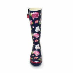 Lunar Blue Floral Patterned Rubber Wellington Boots -Lunar Shop unnamed file 2169