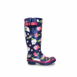 Lunar Blue Floral Patterned Rubber Wellington Boots -Lunar Shop unnamed file 2170