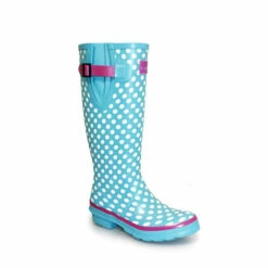 Lunar Adjustable Rubber Pale Blue Polka Dot Wellington Boots 4 Lunar Adjustable Rubber Pale Blue Polka Dot Wellington Boots -Lunar Shop unnamed file 2183