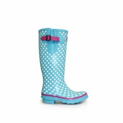 Lunar Adjustable Rubber Pale Blue Polka Dot Wellington Boots 6 Lunar Adjustable Rubber Pale Blue Polka Dot Wellington Boots -Lunar Shop unnamed file 2185