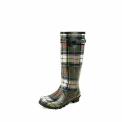 Lunar Tartan Green Ladies Wellington Boots -Lunar Shop unnamed file 2188
