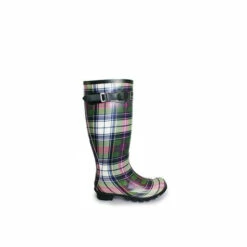 Lunar Tartan Green Ladies Wellington Boots -Lunar Shop unnamed file 2190