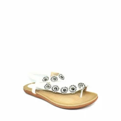 Lunar White Charlotte Flower Sandals