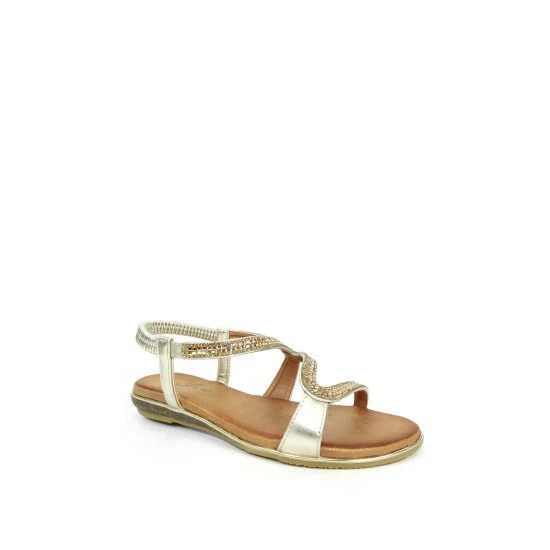 Lunar Gold Emilia 'S' Pattern Sandals 4 Lunar Gold Emilia 'S' Pattern Sandals - Image 2