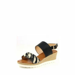 Lunar Black Zelda Snakeskin Wedge Sandals -Lunar Shop unnamed file 383