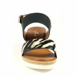 Lunar Black Zelda Snakeskin Wedge Sandals -Lunar Shop unnamed file 384