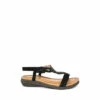 Lunar Black Bondi Gemstone 'T' Bar Sandals -Lunar Shop unnamed file 387
