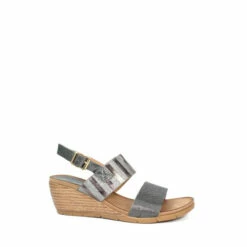 Lunar Grey Pewter Haven Wedge Sandals
