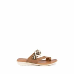 Lunar Larkin Brown Leopard Strappy Sandals