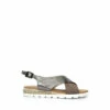 Lunar Pewter Linzi Metallic Natural Cross Strap Sandals -Lunar Shop unnamed file 438