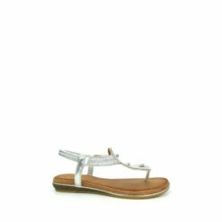 Lunar Silver Silvia Silver Toe Post Gem Sandals