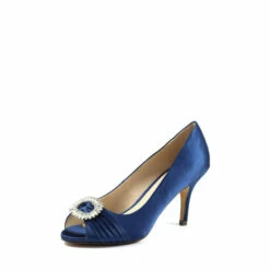 Lunar Navy Blue Valerie Peep Toe Court Sandals -Lunar Shop unnamed file 587