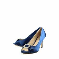 Lunar Navy Blue Valerie Peep Toe Court Sandals -Lunar Shop unnamed file 588