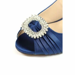Lunar Navy Blue Valerie Peep Toe Court Sandals -Lunar Shop unnamed file 592