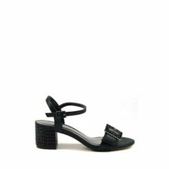 Lunar Trixabel Peep Toe Black Slingback Sandals -Lunar Shop unnamed file 599