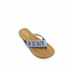 Lunar Blue Ariel Toe Post Mule Sandals -Lunar Shop unnamed file 630