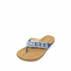 Lunar Blue Ariel Toe Post Mule Sandals -Lunar Shop unnamed file 631