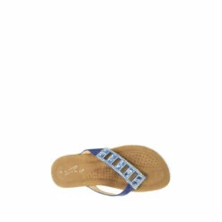 Lunar Blue Ariel Toe Post Mule Sandals -Lunar Shop unnamed file 632