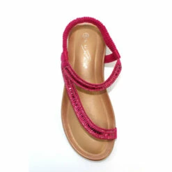 Lunar Fuchsia Lola Pink Fuchsia Glitz Toe Loop Sandals -Lunar Shop unnamed file 669