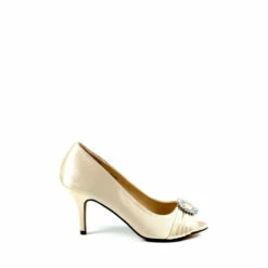 Lunar Gold Valerie Champagne Peep Toe Court Sandals