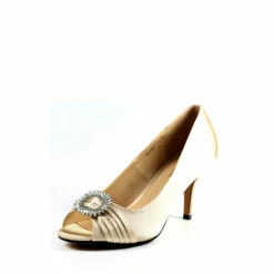 Lunar Gold Valerie Champagne Peep Toe Court Sandals -Lunar Shop unnamed file 690