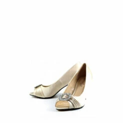 Lunar Gold Valerie Champagne Peep Toe Court Sandals -Lunar Shop unnamed file 691