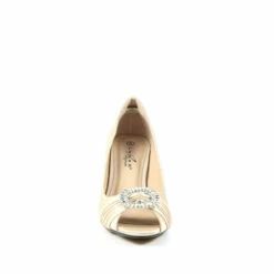 Lunar Gold Valerie Champagne Peep Toe Court Sandals -Lunar Shop unnamed file 694