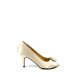 Lunar Gold Valerie Champagne Peep Toe Court Sandals -Lunar Shop unnamed file 696