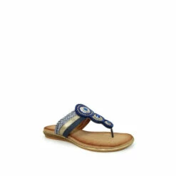 Lunar Blue Carlotta Jewelled Toe Post Sandals -Lunar Shop unnamed file 705